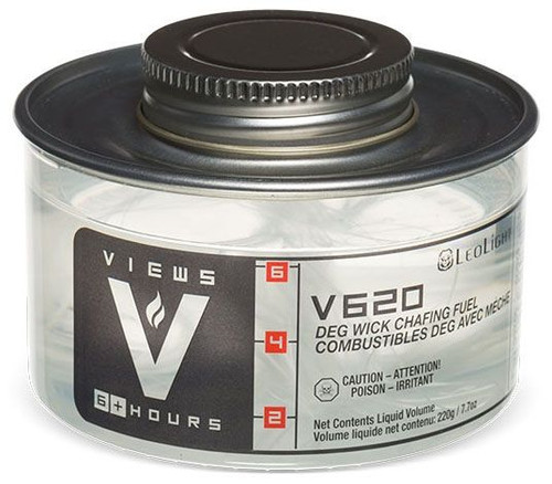 Leo-Light V620 Views Wick Chafer 6+ Hr Burn Time, Clear Can, (24 Unit per Case)