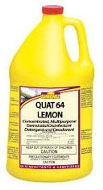 Simoniz Quat 64 Lemon Multi-Purpose Germicidal Disinfectant/Detergent/Deodorant Cleaner, 1 Gallon (4/CS) Simoniz Quat 64 Lemon Multi-Purpose Germicidal Disinfectant/Detergent/Deodorant Cleaner, 1 Gallon (4/CS)