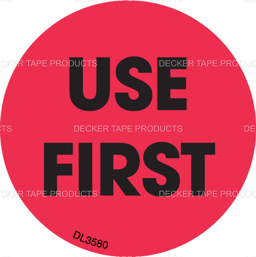 Use First Red 2" Circle Label, 500 per Roll