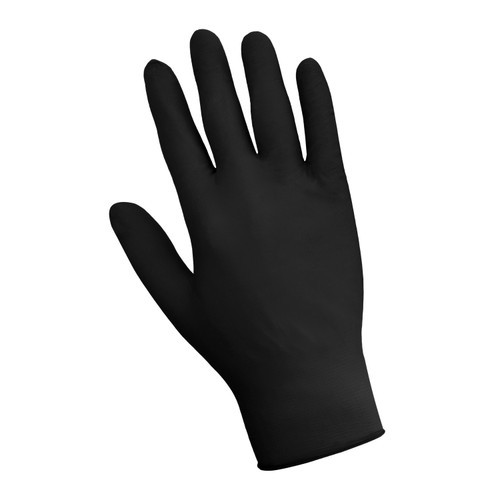5 mil Black Nitrile Gloves, Large, Powder Free, 1000/cs