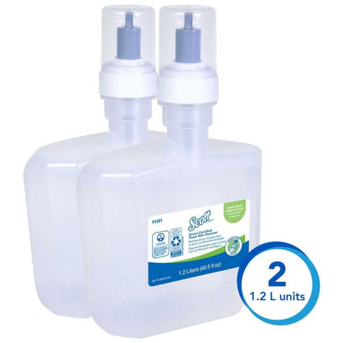 Scott Essential 1.2 Liter, Clear, Unscented, Foam Skin Cleanser (2/CS) Scott Essential 1.2 Liter, Clear, Unscented, Foam Skin Cleanser (2/CS)