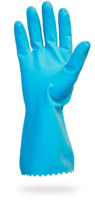 Blue Latex Glove Flock Lined Small, 18 mil, 10dz/cs