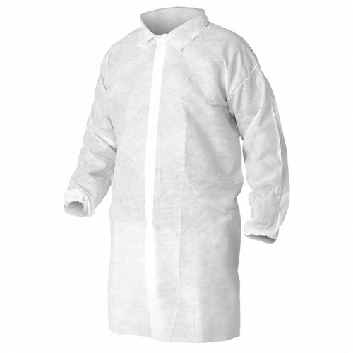 White PE Coated Lab Coats Medium 50/case