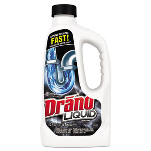 Drano Liquid Drain Cleaner, 32oz Safety Cap Bottle, 12/Carton Drano Liquid Drain Cleaner, 32oz Safety Cap Bottle, 12/Carton