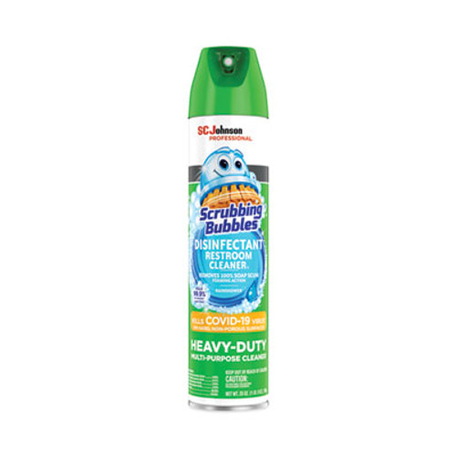 Scrubbing Bubbles Multi Surface Bathroom Cleaner, 25 oz Aerosol Spray, 12/Carton