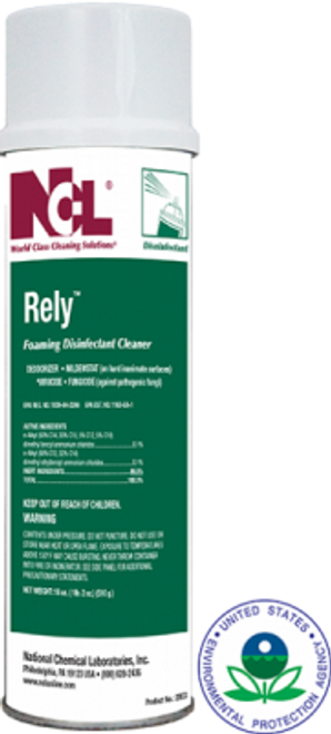 Rely Foaming Disinfectant Cleaner, Aerosol, 12-18oz/cs