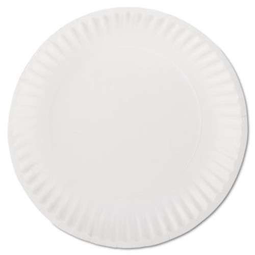 9" White Uncoated Paper Plate Vintage 10/100ct