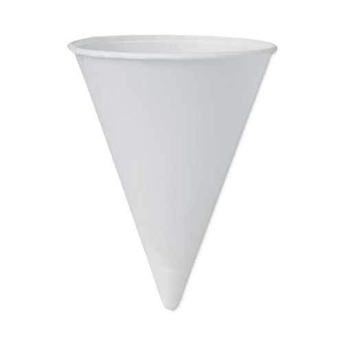 Cone Water Cups, Cold, Paper, 4oz, White, 200/bg, 25 bgs/cs