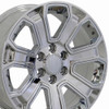 22" GMC Denali Style Wheels Yukon Sierra Cadillac Fits Chevrolet Escalade Chevy Tahoe Silverado Triple Chrome with Chrome Inserts Set 4 22x9" Rims