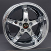 17'' Fits Ford®  Mustang® Cobra R 5 Lug Wheels Chrome 17x10.5" Rims
