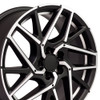 18" Fits Honda Civic Hatchback style Accord CR-Z Prelude Acura Undercut Satin Black Machined Wheels Set of 4 18x8" Rims