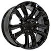 22" Fits Chevrolet Suburban Chevy 1500 Sierra GMC Denali Wheels Gloss Black Set of 4 22x9" Rims