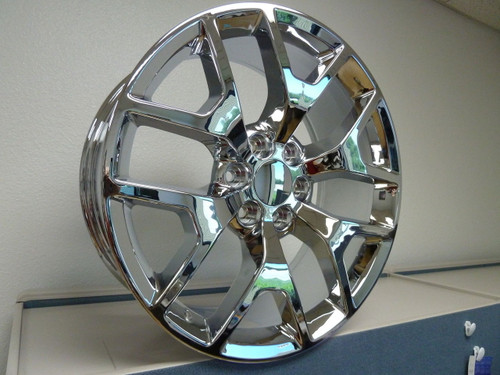 24" 2014-15 GMC Sierra Chevy 1500 Silverado Wheels Chrome Set of 4