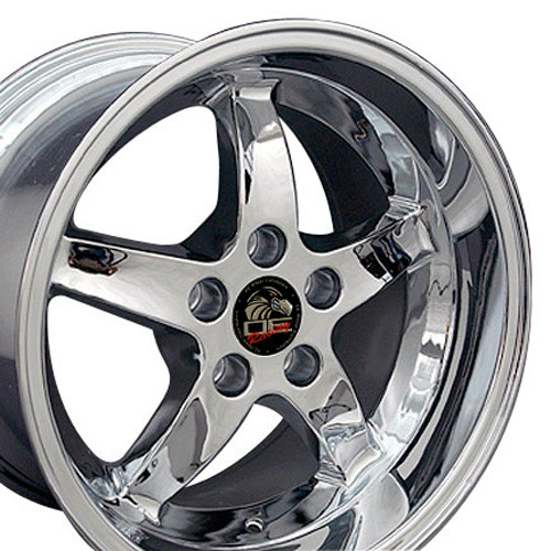 17'' Fits Ford®  Mustang® Cobra R 5 Lug Wheels Chrome 17x10.5" Rims