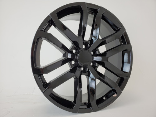 20" fit Chevy Silverado Gloss Black Wheels 1500 GMC Tahoe Suburban 2019 FITMENT Set of 4 20x9" Rims