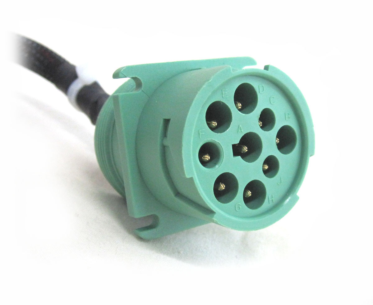 J1939 Deutsch Type 2 (green) 9pin Male to 2 Female Splitter
