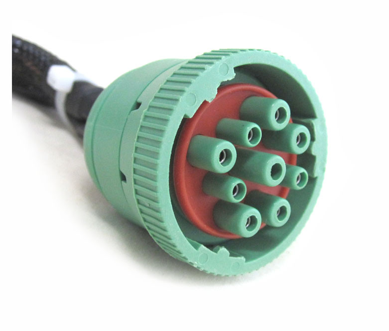 J1939 Deutsch Type 2 (green) 9pin Male to 2 Female Splitter