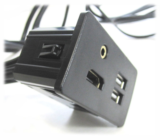 FORD USB/AUX/HDMI Knockout Replacement A/V Hub Panel - Mobilistics™