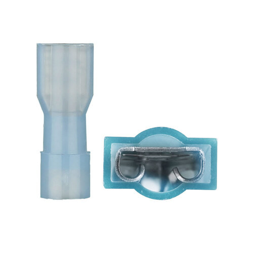 Blue Nylon Female Quick Disconnect Fully Insulated .250 (100 pack)