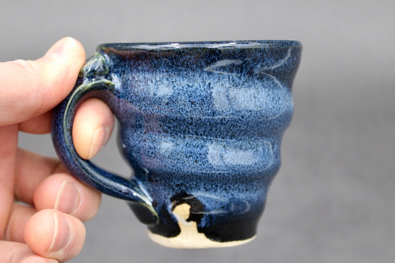 Espresso Mug, Dark Nuka Cobalt, roughly 4-6oz size, (SK0512