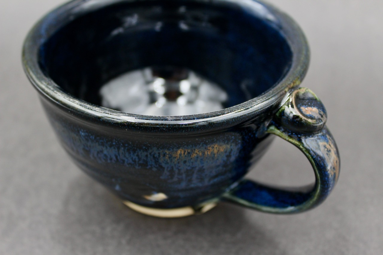 Latte Mug, Dark Nuka Cobalt, roughly 14oz size, (SK0523