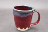 Ruby Red Mug with Copper Green, roughly 8-10oz. size, SK7875
