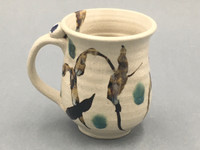 Small Collaborative Mug, Glazed by Sienna, Roughly 12oz size, (SK6770)