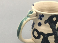 Small Collaborative Mug, Glazed by Sienna, Roughly 12-14oz size, (SK6771)