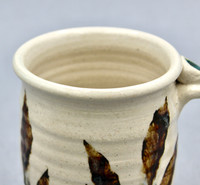 Large Collaborative Mug, Glazed by Sienna, Roughly 16-18 oz size, (SK7143)