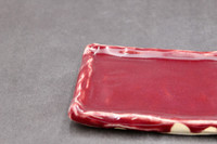 Random Ruby Red Slab Tray, Roughly 3.5" Wide by 6.5" long (SK7858)
