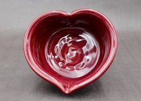 Medium Heart Bowl, Ruby Red, roughly 18-22oz. size, SK7860