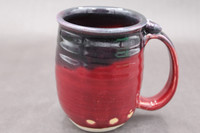 Ruby Red Mug w/ oil spot glaze, roughly 16-18oz. size, SK7471