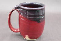 Ruby Red Mug w/ oil spot glaze, roughly 16-18oz. size, SK7471