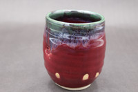 Ruby Red Cup with copper, roughly 12oz. size, SK7881