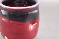 Ruby Red Cup with oil spot glaze, roughly 12oz. size, SK7880