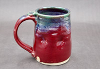 Ruby Red Mug with Copper Green, roughly 18-20oz. size, SK7887