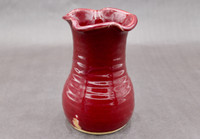 Ruby Red Vase, 4" wide 6.5" tall with 2" opening (SK7893)