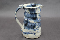 Experimental Splashy Pitcher, roughly 5" wide (including handle) by 6.5" tall, (SK7940)