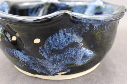 Neon Cosmic Serving Bowl, roughly 4" tall by 9.5" wide, Inspired by a "Planetary Nebula"(SK8499)