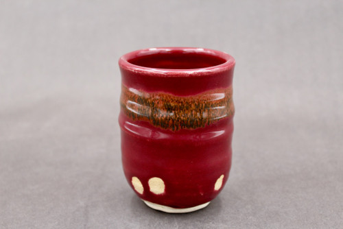 small Ruby Red Cup with iron, roughly 4-6oz. size (SK8513)
