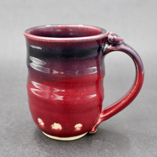 Ruby Red Mug with oil spot, roughly 10-12oz. size (SK0240)