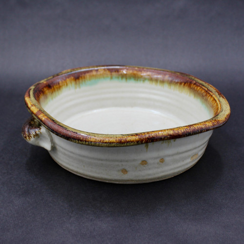 Medium Square Baker, Nuka Iron w/Copper Green, Roughly 2.5" Tall by 8" Wide on the Interior Dimensions, and 10" Exterior Width, Including the 2 Handles (SK000251)