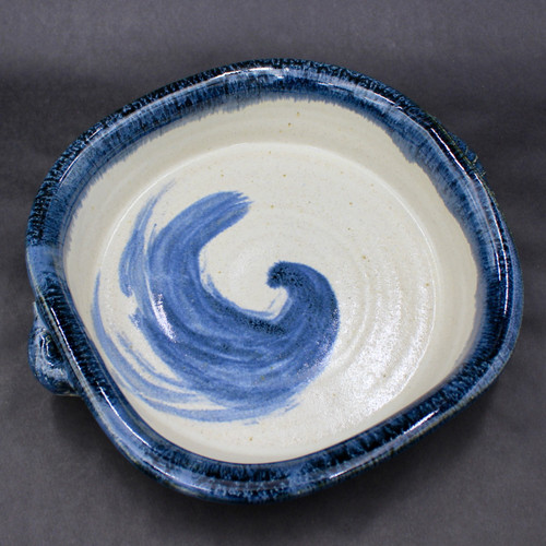 Medium Square Baker, Nuka Cobalt, Roughly 2.25" Tall by 8.25" Wide on the Interior Dimensions and 10.75" total width Exterior, Including the 2 Handles (SK000254)