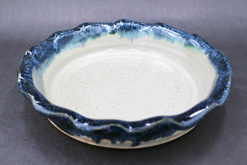 Pie Plate, Nuka Cobalt, Roughly 1.5" Tall by 9" Wide on the Interior Dimensions, and 10.5" Exterior Width (SK000299)