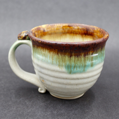 Latte styled Nuka Iron Mug with copper, roughly 14-16oz (SK0309)