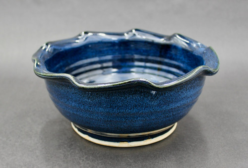 Dark Nuka Cobalt (large) Serving Bowl, Roughly 10" wide by 4.5" tall, SK0402