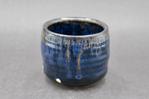 Dark Nuka Cobalt Cup with cobalt accents, roughly 12-14oz size, (SK0422)