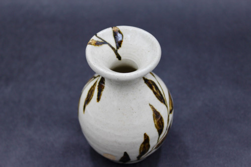 Small Collaborative Vase, Glazed by Sienna, Roughly 4" tall b 2.75" wide (SK0436)