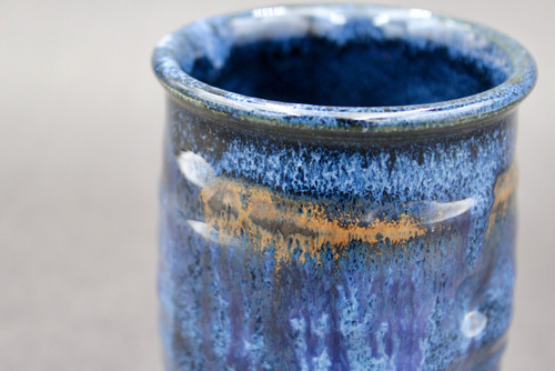 Dark Nuka Cobalt Cup, Cobalt Drips, roughly 12-14oz size, (SK000494)