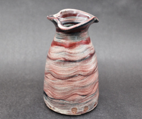 Brushed Flower Vase, roughly 6 in. tall by 3.5 in. wide (SK0580)